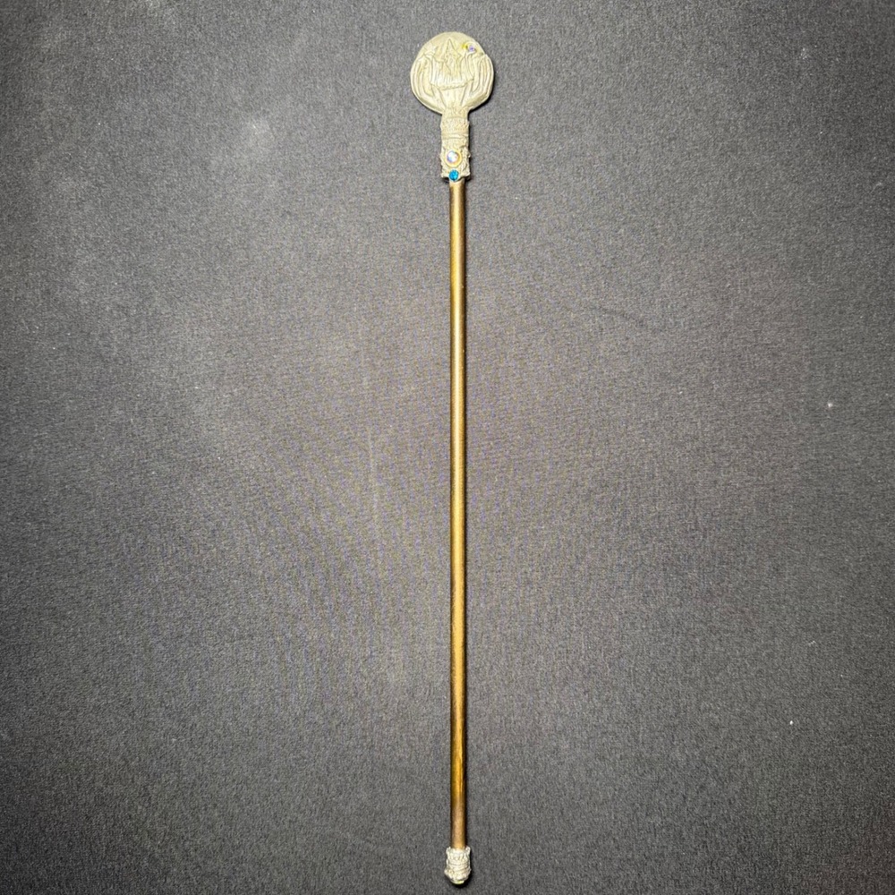 Decorative Mirror Wand‎ Hair Stick Gold Silver Rhinestone Good Whimsigoth